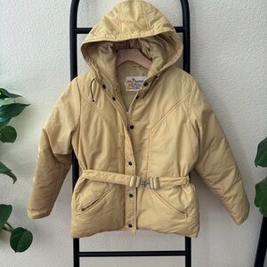 Vintage Ski-Daddle Down Buttercream Puffer‎ Jacket Size Small